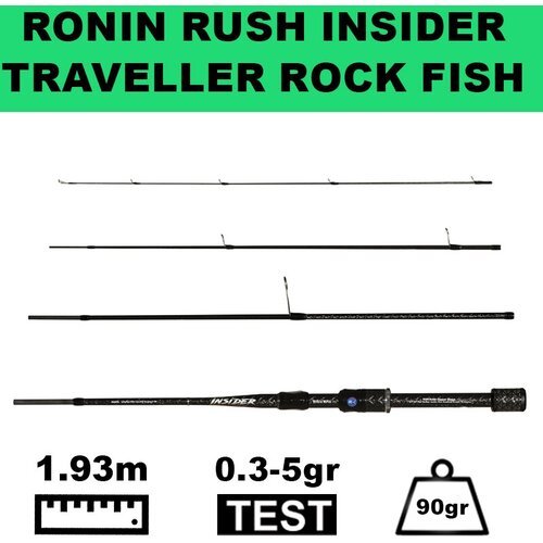 Спиннинг для путешествий RONIN RUSH INSIDER TRAVLLER ROCK FISH 644UL 1.93m, 0.3-5gr, 1-4lb