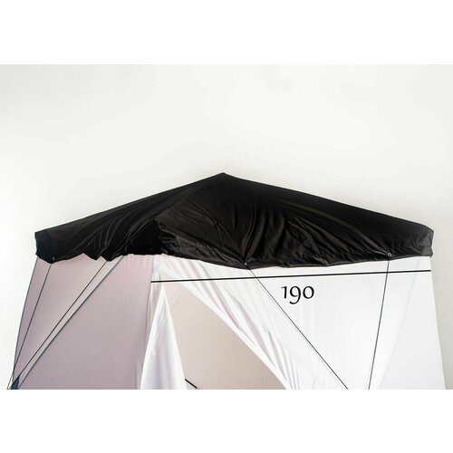 Антидождевая накидка '6 углов' 190х190см размер по крыше, для зимней палатки куб, черная