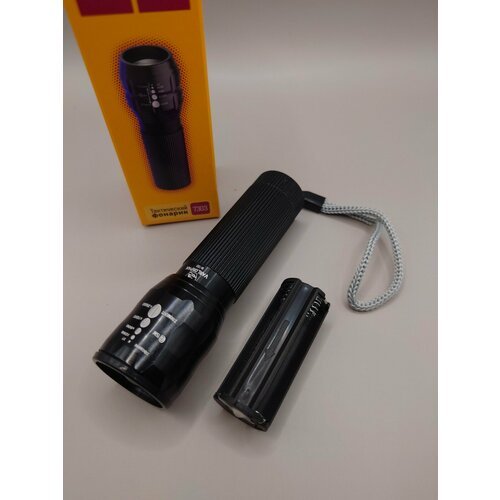 Фонарь ручной светодиодный с фокусировкой, компактный и сверхъяркий, от батареек R03 / DREAM 7303 черный