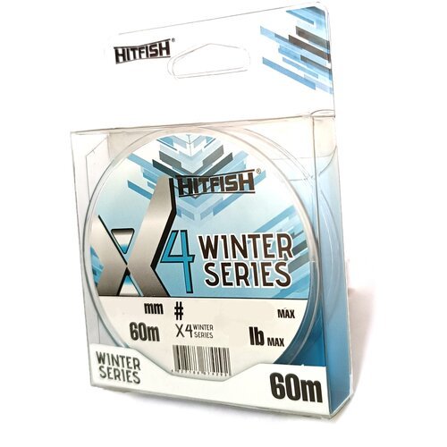 Плетеный шнур HITFISH X4 Winter Series #0.4 d 0.104 mm 9 lb 3.92 kg 60 m