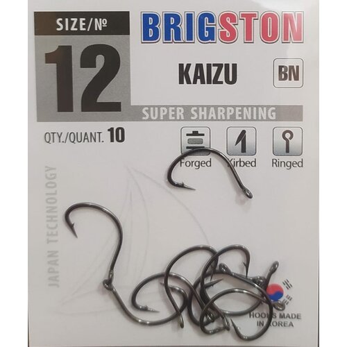 Рыболовные крючки Brigston Kaizu (BN) №12 упаковка 10 штук