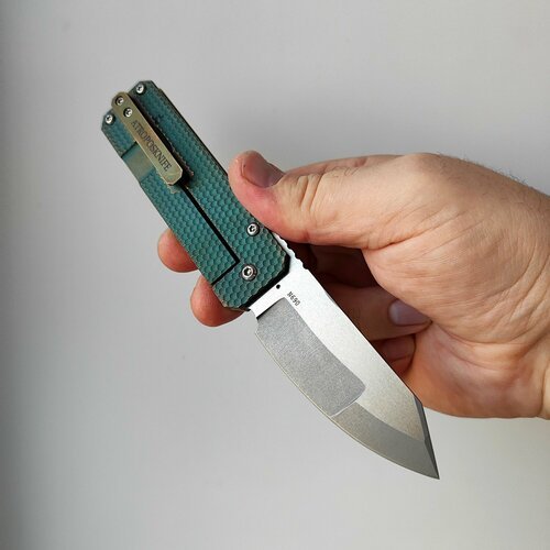 Нож туристический складной 'Декадент Носорог' от Atroposknife. Ручная работа. EDC нож с длиной клинка 7,7 см