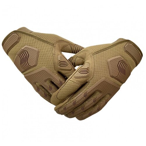 Тактические перчатки хаки-песок, L (22 см)