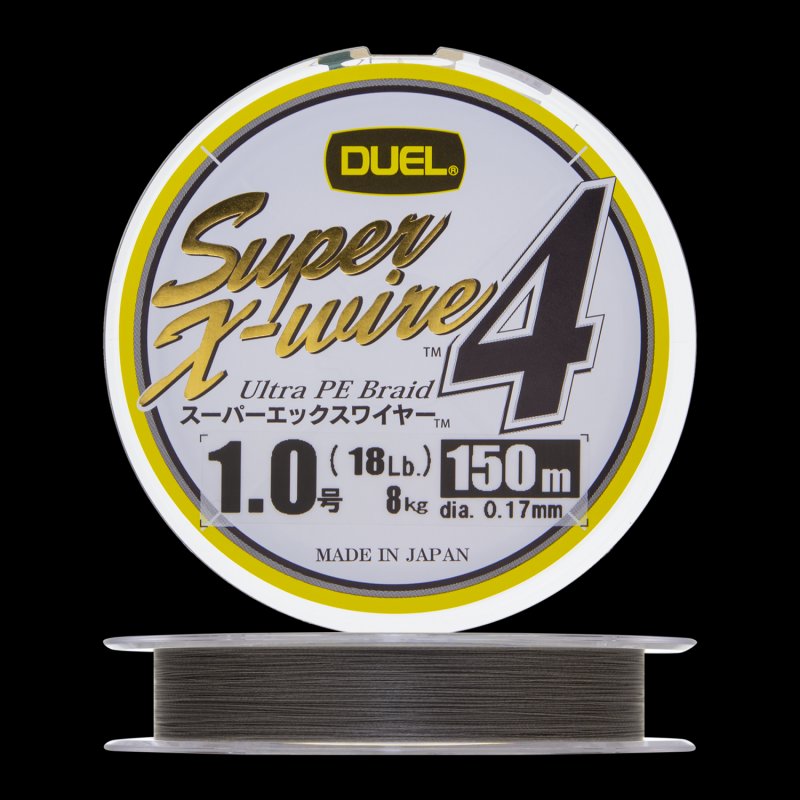 Шнур плетеный Duel PE Super X-Wire 4 #1 0,17мм 150м (silver)