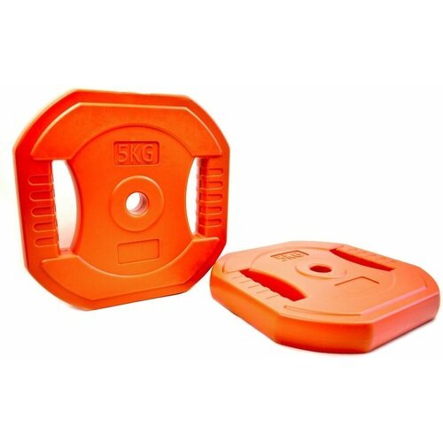 Набор дисков для штанги ProRun, пластиковых 2 x 5 кг, 100-5038, оранжевый