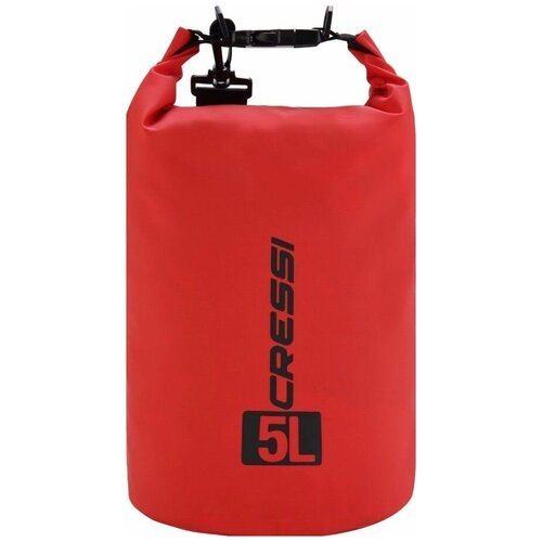 Гермомешок, герморюкзак, влагозащитная сумка CRESSI с лямкой DRY BAG объем 5 литров красный