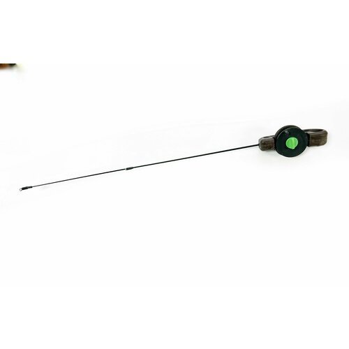 Удочка зимняя для ловли форели на резину и раттлины с катушкой длина 43 см тест до 15 гр, цвет Коричневый