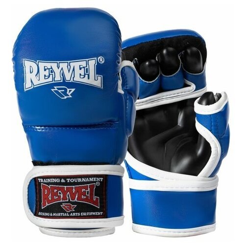 Перчатки для ММА тренировочные Reyvel (синий) (M)