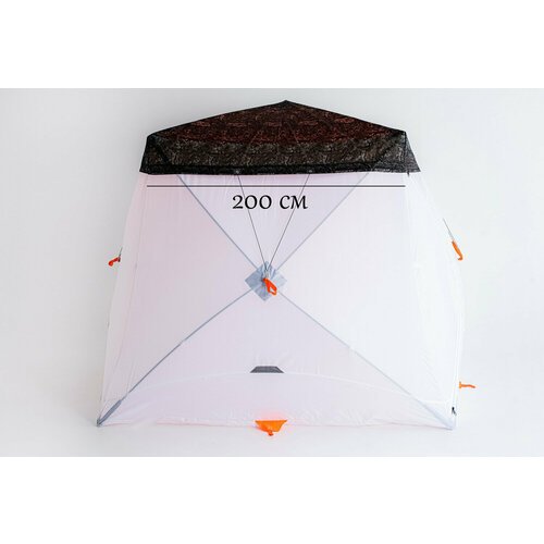 Антидождевая накидка '6 углов' 200х200см размер по крыше для зимней палатки куб, цвет темный лес