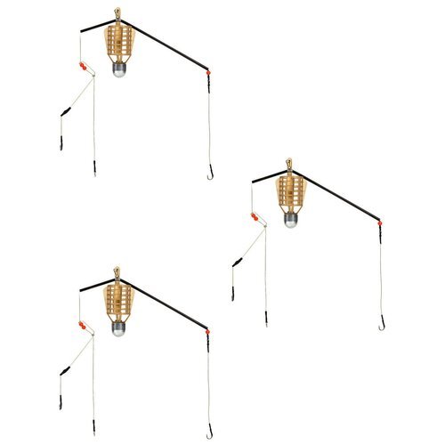 Снасть 'пуля' в сборе 70г / Фидерный оснащенный монтаж, Набор - 3 шт.