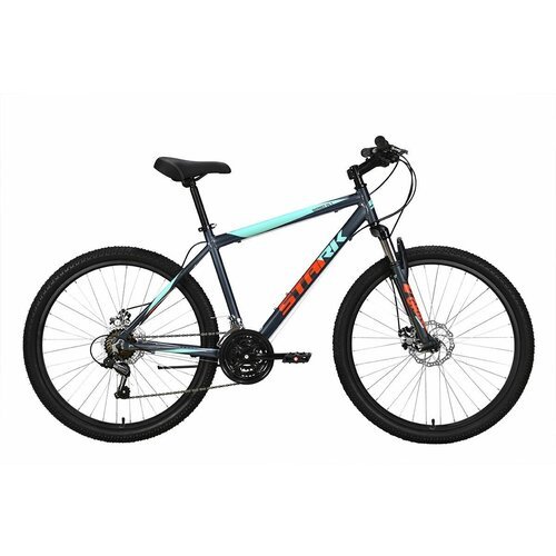 Велосипед Stark Outpost 26.1 D (2023) 18' серый металлик/мятный/красный