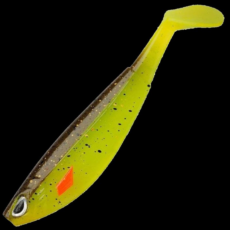 Приманка силиконовая Berkley Sick Flanker 8см (1шт) #Brown Chartreuse