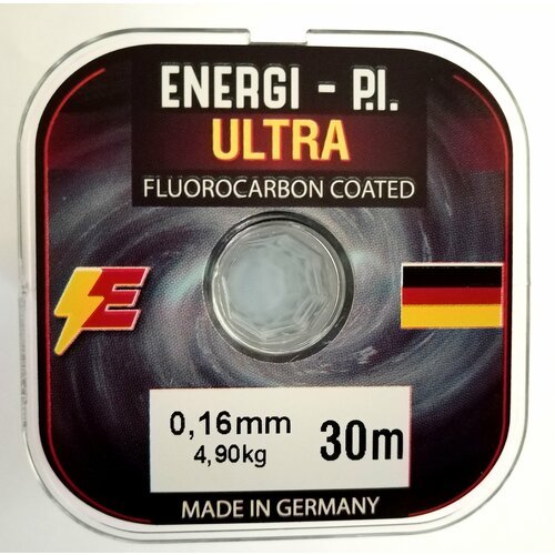 Леска рыболовная, монофильная ULTRA Fluorocarbon coated, 30 м; 0.16 мм ENERGI-P. I.