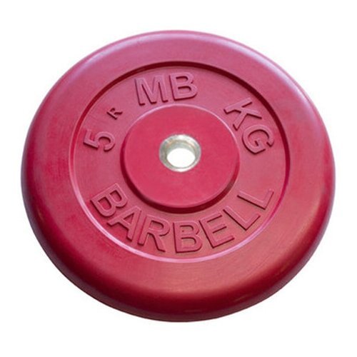 Диск обрезиненный 'Barbell' d 26 мм цветной 5,0 кг