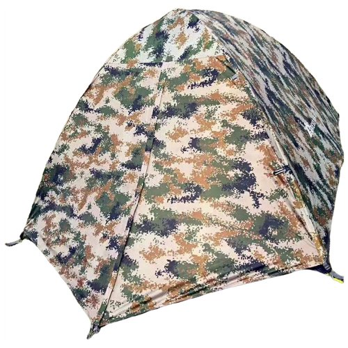 Туристическая палатка шатер 2-х местная профессиональная Terbo Mir 6-002, алюминиевый каркас, размеры 250х210, цвет камуфляж