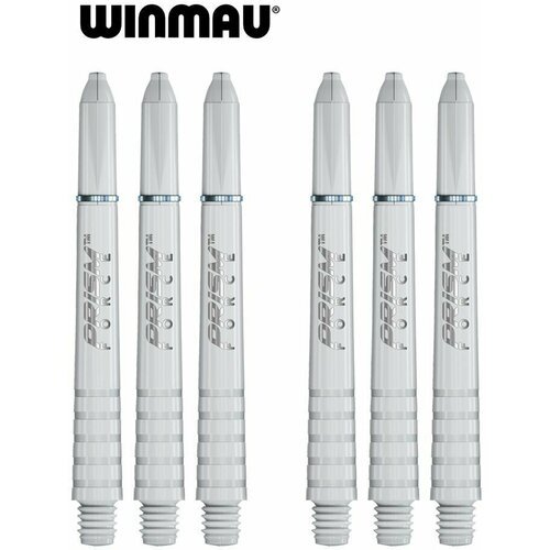 Хвостовики (6 шт) для дротиков Winmau Prism Force (White, Medium, 48mm). Аксессуары для Дартс.