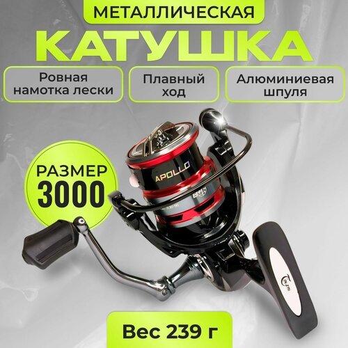 Катушка на спиннинг безынерционная для летней рыбалки 3000, катушка для фидерной ловли