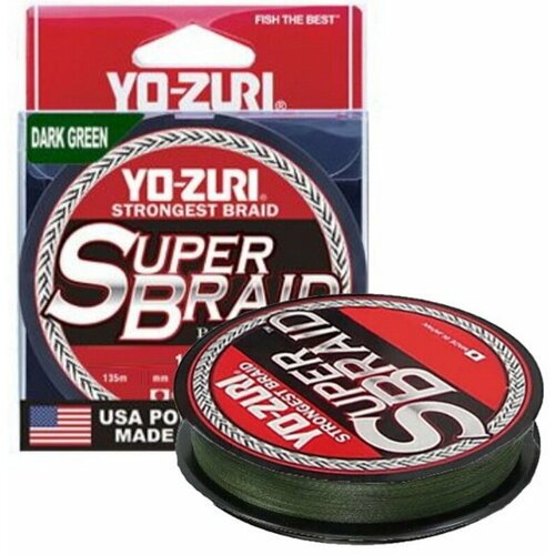 Шнур плетеный Yo-Zuri PE SUPERBRAID 300YDS Dark Green 40Lbs (0.32mm)