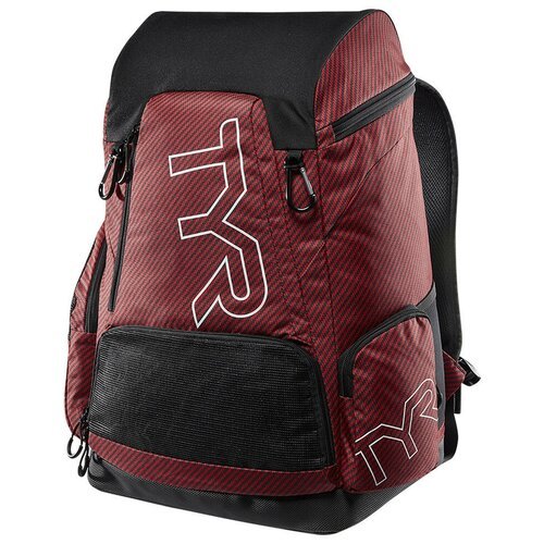 Рюкзак TYR Alliance 45L Backpack Team Carbon Print 610, Цвет - красный