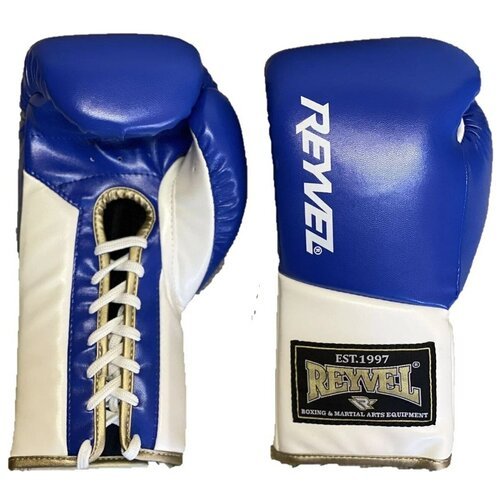 Боксерские перчатки Hunter (со шнуровкой) синий - Reyvel - Синий - 10 oz