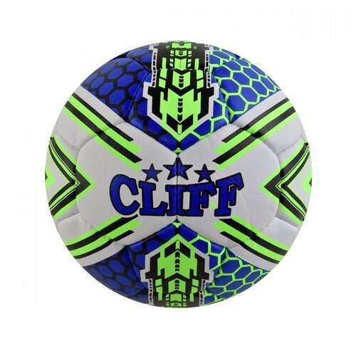 Мяч футбольный CLIFF 7467, 5 размер, PU, бело-сине-зеленый