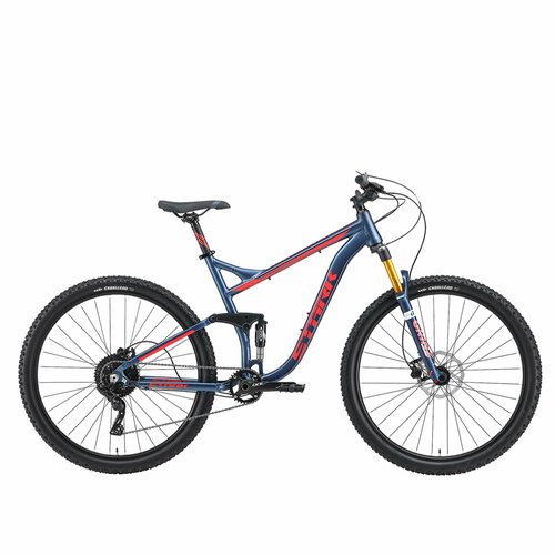 Велосипед Stark Tactic FS LT 29.5 HD 2024 Темно-Синий Матовый/Красный (дюйм:18)