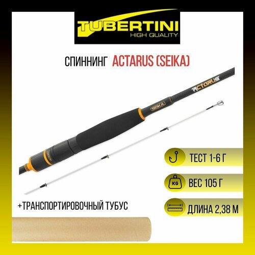 Спиннинг ультра-лайт Tubertini (Seika) Actarus 2,36 м, 1-6 gr, карбон, EVA