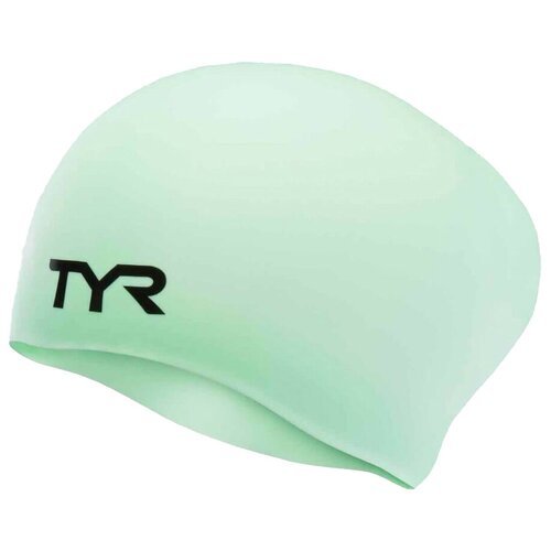 Шапочка для плавания TYR LONG HAIR WRINKLE FREE SILICONE CAP, Цвет - ментоловый;Материал - Силикон 100%