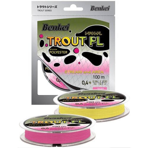 Полиэстер Benkei Trout PL 100m розовый fluo #06 (0,128mm), 1,45kg