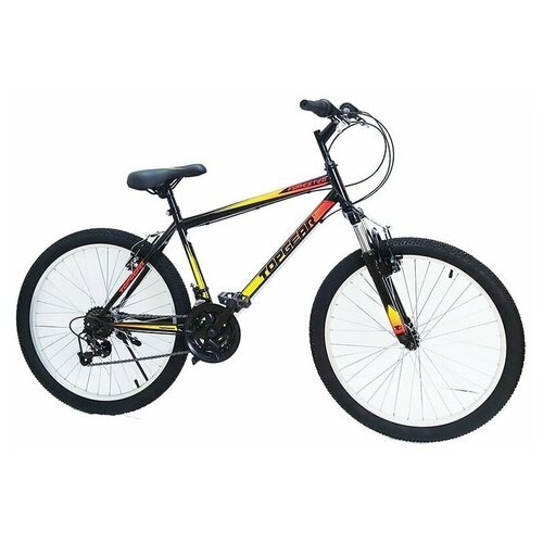 Велосипед горный подростковый с колесами 24' TOPGEAR Forester черный градиент рама 16'