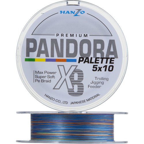 Шнур плетеный для рыбалки Hanzo Pandora Premium X8 #1,0 0,17мм 200м (multicolor)