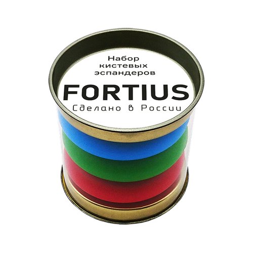 Набор кистевых эспандеров FORTIUS, 3шт в тубусе (10,20,30 кг)