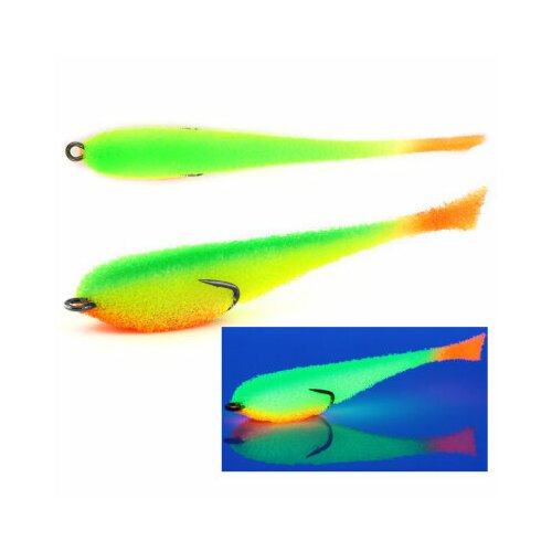 Классическая Поролоновая рыбка с поджатым двойником 15 см, цв. 10, 3 шт/упак