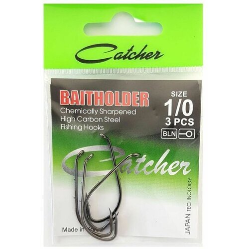 Крючок 'Catcher' BAITHOLDER Size 1/0 (5 пакетиков)