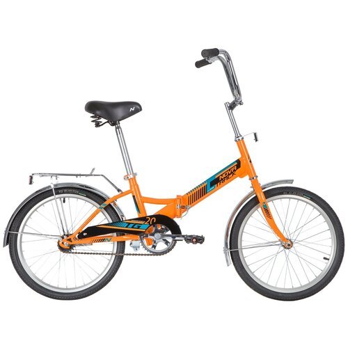 Велосипед NOVATRACK 20' складной, TG20, оранжевый, тормоз нож, двойной обод, багажник