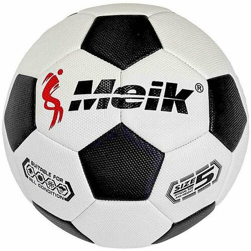 Мяч футбольный MEIK (№5, ТПУ 3,2 мм, 450 гр. , маш. сш. ) (черный/белый)