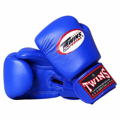 Перчатки боксерские Twins BGVL-3 синие (18 унций, Кожа, TWINS, 400, 200, 150, Синий) 18 унций