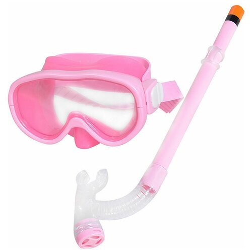 Набор для плавания маска+трубка E33114-6 ПВХ, розовый
