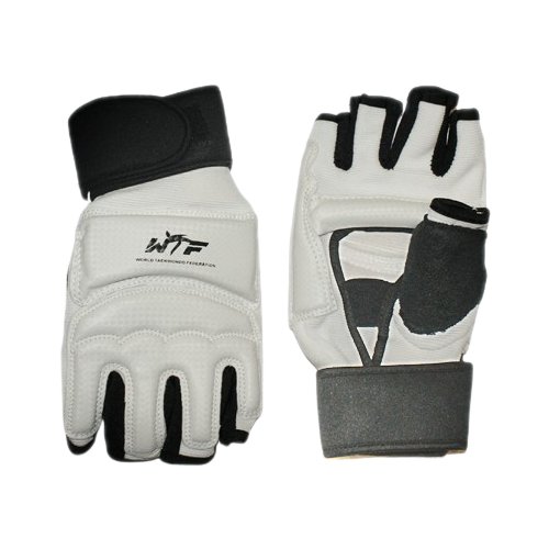 Перчатки спортивные/ перчатки для тхеквондо/ перчатки для единоборств. Размер ХL. Цвет: бело-черный.