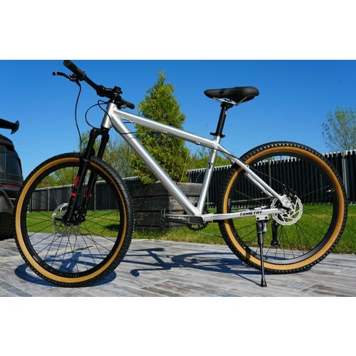 Велосипед Time Try ТT281/9s 26' Алюминиевая рама 17', Взрослый Подростковый Спортивный, серебристый