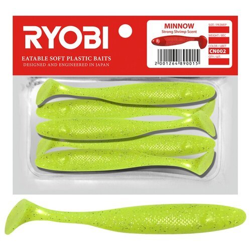 Риппер Ryobi MINNOW (93mm), цвет CN002 (moon light), (5 шт)