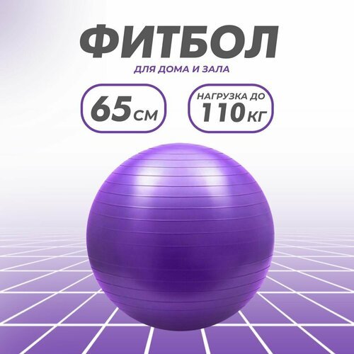 Фитбол Solmax для новорожденных гимнастический, детский, надувной мяч 65 см(фиолетовый)