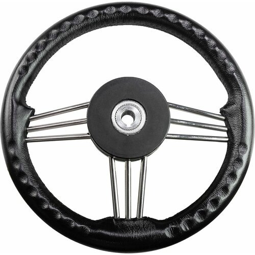 Рулевое колесо Osculati, диаметр 350 мм, цвет черный (имитация кожи) 45-171-35