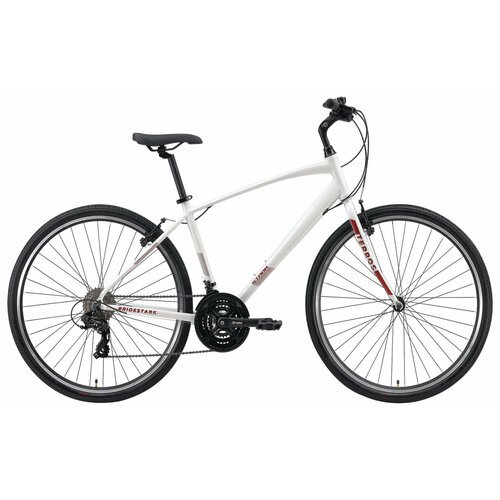 Комфортный велосипед Stark Terros 28.2 V (2024) 16' Бело-красно-серый (152-164 см)