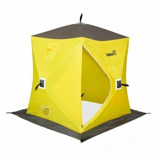Палатка зимняя Куб 1,5х1,5 желтый/серый Helios