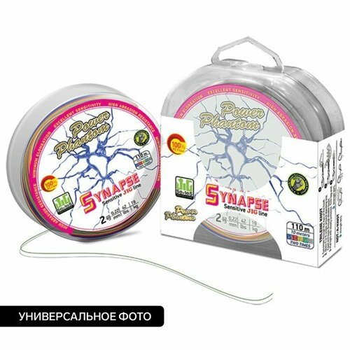 Шнур Power Phantom Synapse X4 PE, мультиколор № 2.5, диаметр 0.25 мм, тест 21.3 кг, 150 м (комплект из 2 шт)