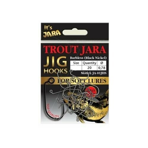 Крючки одинарные Trout Jara Jig Hooks 6. (20 шт. в упаковке)