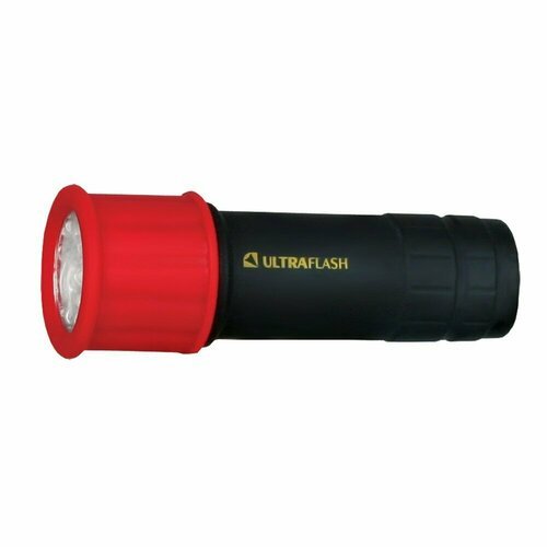 Фонарь LED Ultraflash LED15001-A, красный с черным, Ultraflash LED15001-A
