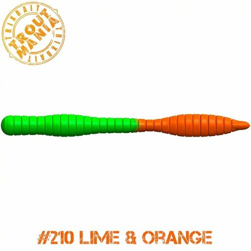 TM Fat Worm 3' -210 Lime&Orange (Cheese)