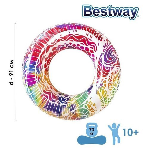 Bestway Круг для плавания «Лето», d=91 см, от 10 лет, цвета микс, 36084 Bestway